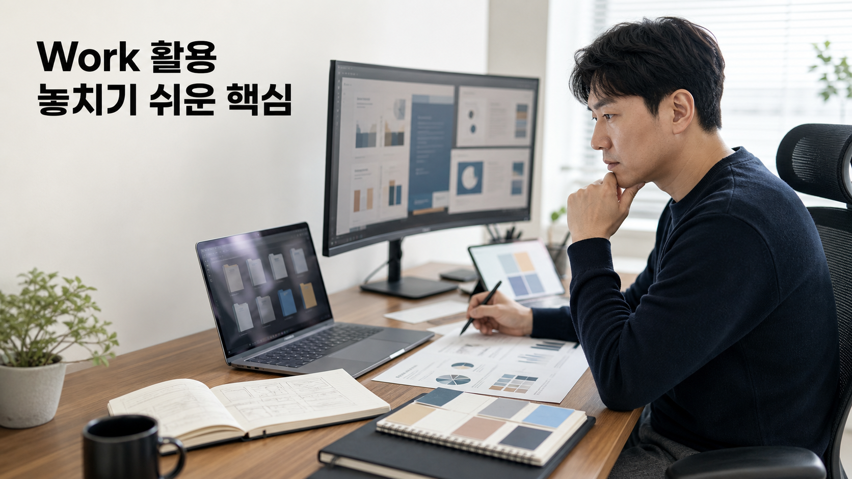 ChatGPT Work로 발표 자료 만들기: 원본·슬라이드 규칙·검수 순서 안내용 실사형 생성 이미지