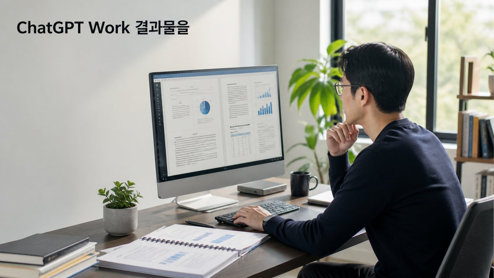 ChatGPT Work 결과물을 검토하는 순서: 파일·근거·누락·승인 4단계 안내용 실사형 생성 이미지