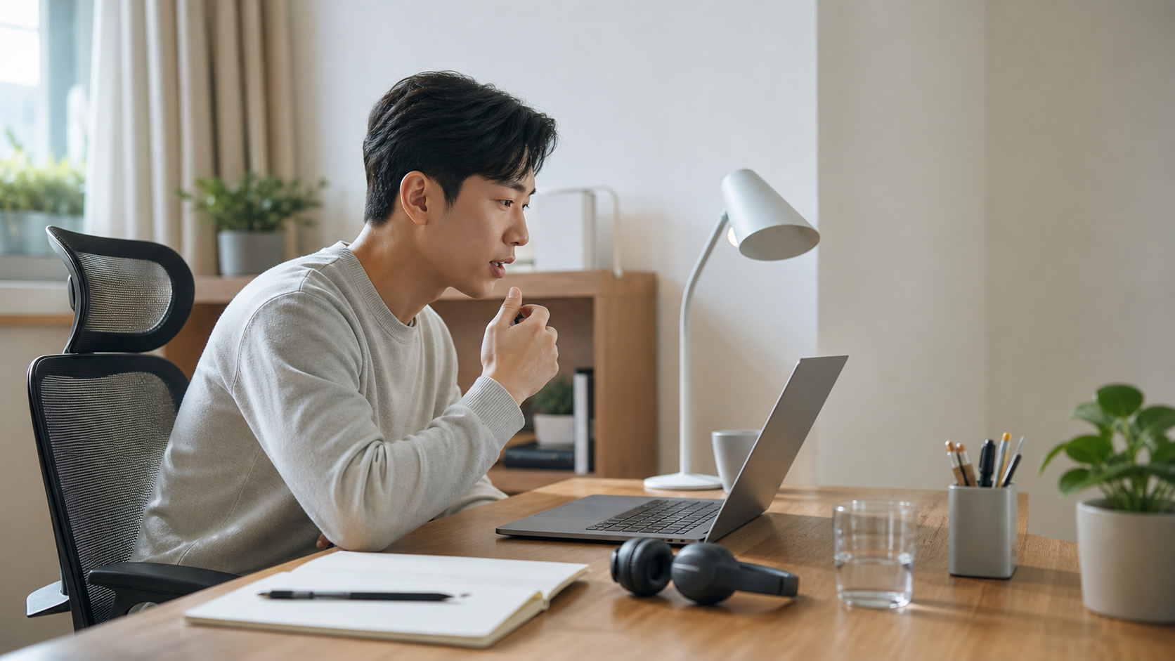 ChatGPT Work 음성 기능 처음 쓰기: 마이크 권한부터 첫 업무·결과 검토·끄기까지 안내용 실사형 생성 이미지